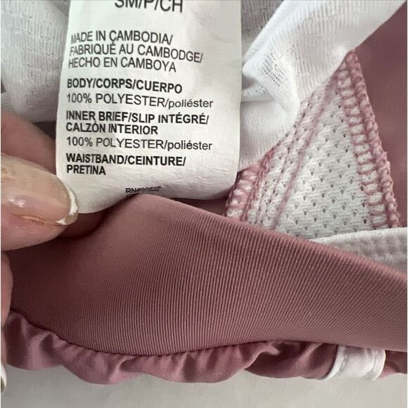 Under Armour 1350196-697 Women's Sz Small Dusty Pink/White UA Fly-By 2.0 Shorts - Picture 6 of 12